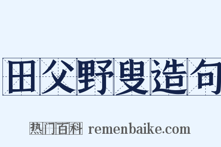 田父野叟造句是什么意思的图片